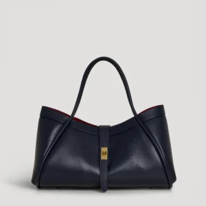 Marineblaue Mayfair-Tasche aus Togo-Leder